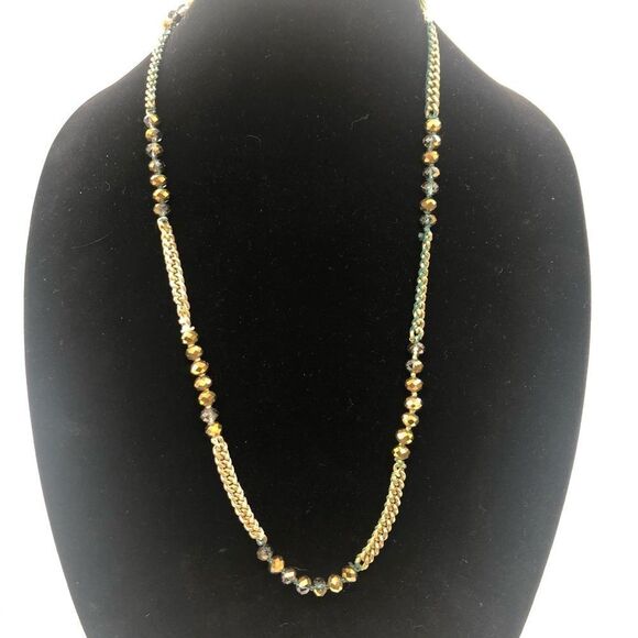 Chloé + Isabel Gold Tone Chain w/Crystals - Picture 1 of 4